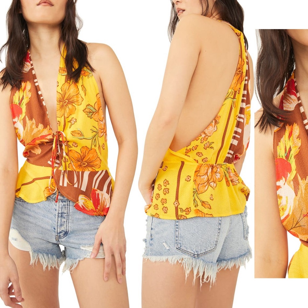 1 hour sale 🎉Free People, Hot Tropics Tank - Picture 1 of 7